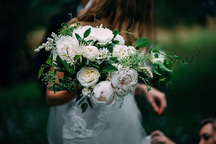 Bespoke Wedding Flowers, wedding of Emma & Nick, photographer : Fiona Vail Photography